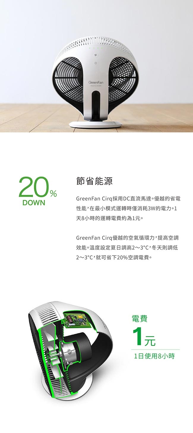 BALMUDA GreenFan Cirq 14吋DC直流循環扇EGF-3300-WK | 電風扇| Yahoo