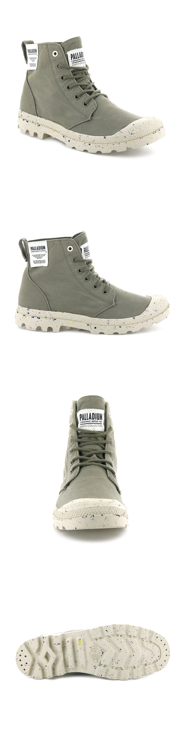 Palladium PAMPA HI ORGANIC 男休閒鞋 軍綠色