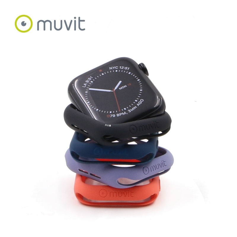 MUVIT Apple Watch Series4 (44mm) 耐衝擊保護殼●軍綠色