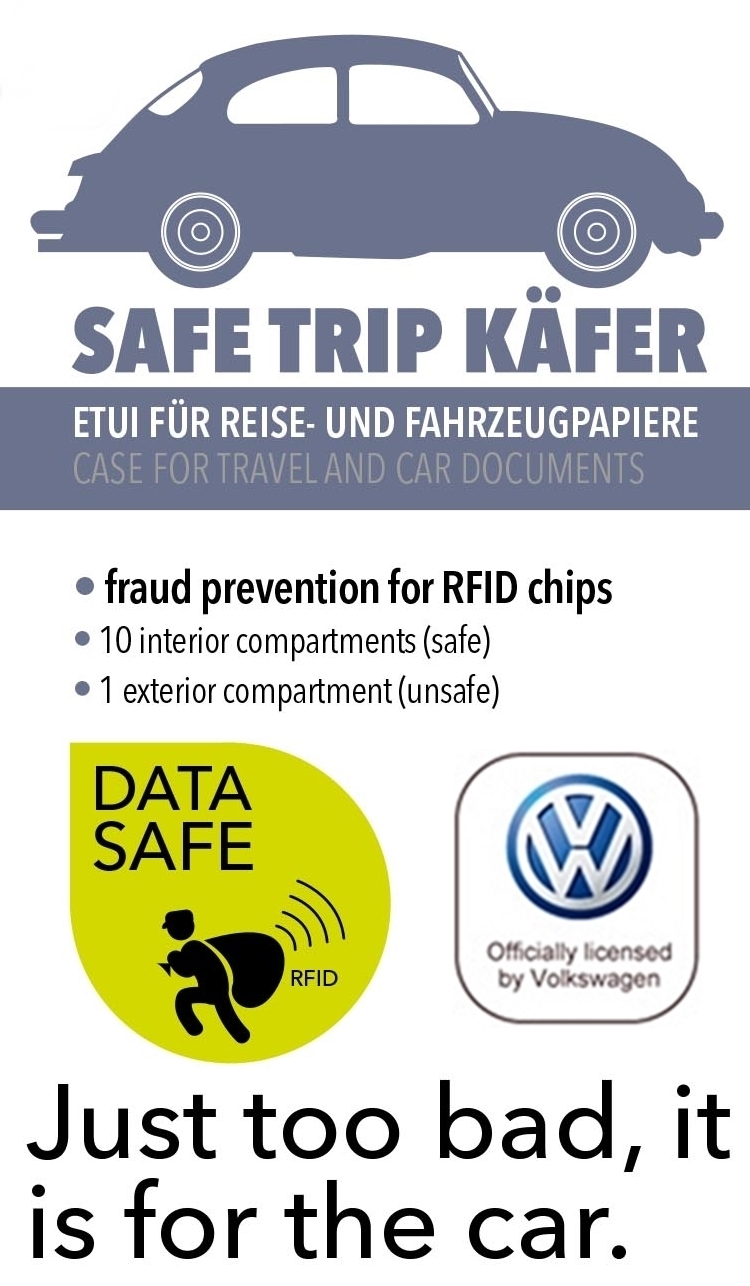 德國TROIKA防盗刷盗錄RFID護照信用卡夾包TRIP KÄFER WAL20