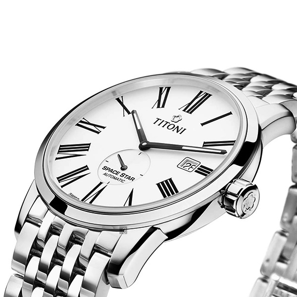 TITONI 梅花錶 天星系列機械錶(83638 S-608)-銀/40mm