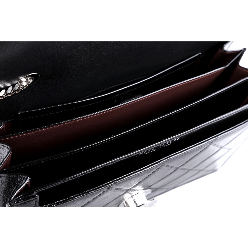 MARC JACOBS TROUBLE 大款 黑色山羊皮菱格鍊帶包(展示品)