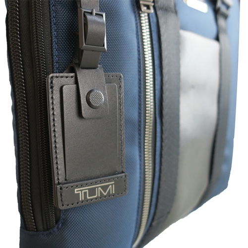 TUMI Aviano Slim Brief尼龍薄型公文電腦15吋斜背/公文包-海軍藍