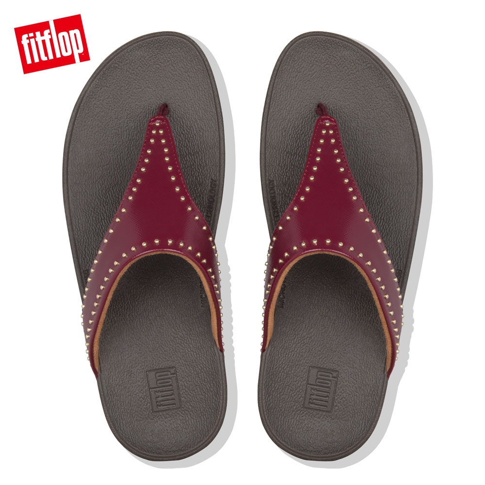 FitFlop LOTTIE MICROSTUD TOE THONGS 深莓色