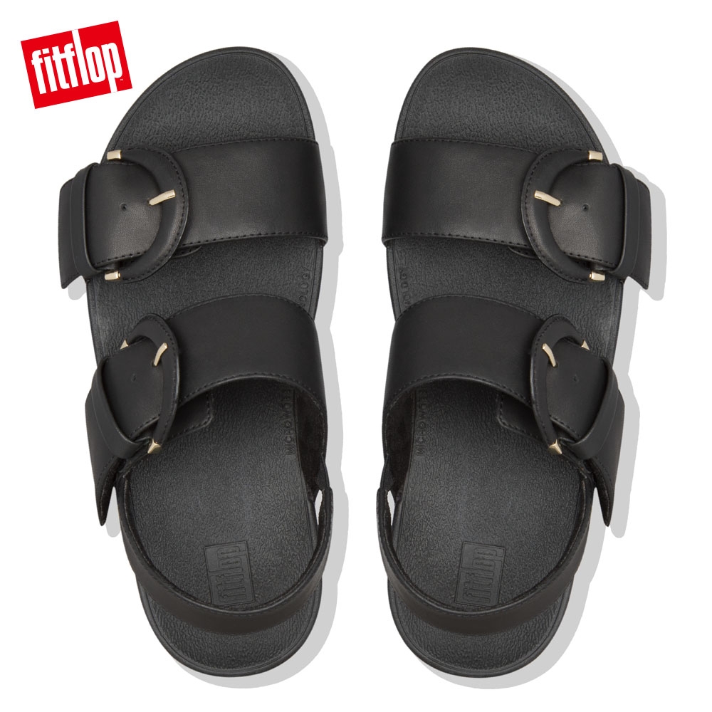 FitFlop AMALITA BUCKLE BACK STRAP SANDALS 黑