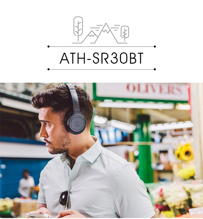 鐵三角 ATH-SR30BT 無線藍牙 耳罩式耳機