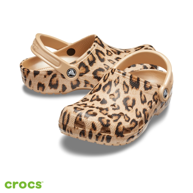 Crocs 卡駱馳 (中性鞋) 經典豹紋印花克駱格 205838-98R