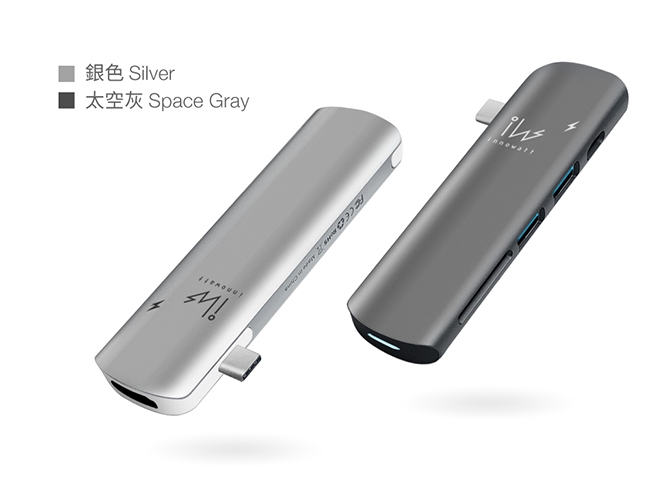 innowatt USB-C 6合1轉接擴充器for iPad Pro 11/12.9