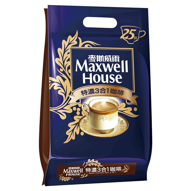 Maxwell麥斯威爾 特濃3合1咖啡(25入/袋)