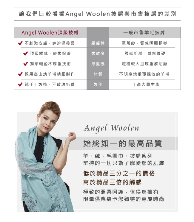 【ANGEL WOOLEN】花蕊寄情印度手工精緻羊絨披肩(共兩色)