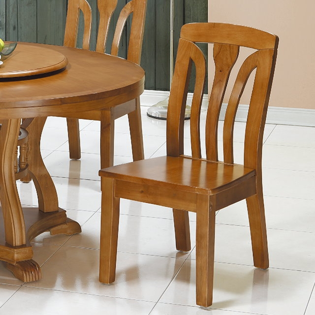 MUNA 753型柚木色實木餐椅 47X45X98cm