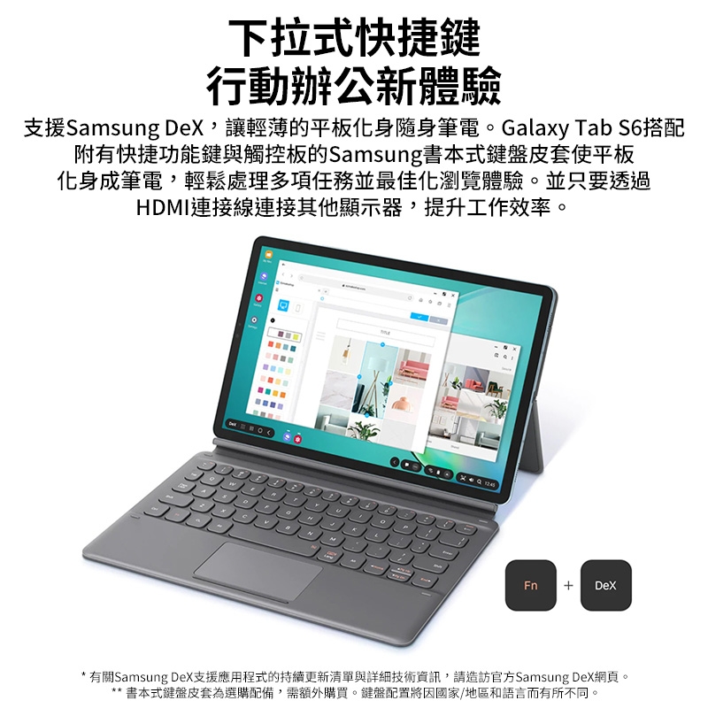 SAMSUNG Galaxy Tab S6 T860 10.5吋平板 WiFi (霧岩灰)