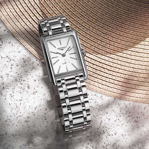 LONGINES 浪琴 DolceVita 意式優雅小秒針石英女錶-白x銀/23mm