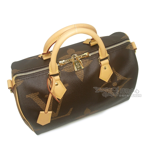 LV M44602 Monogram超大LOGO Speedy 30手提/肩背包(附背帶)