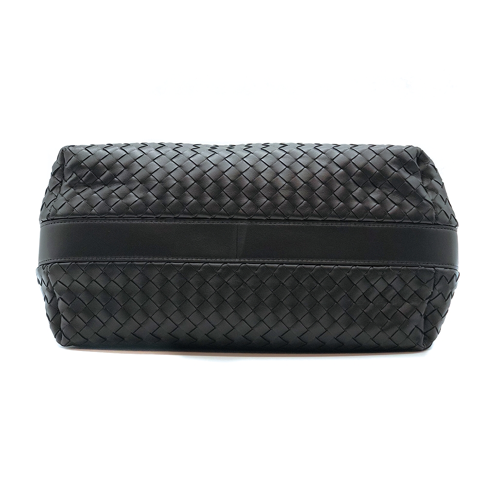 BOTTEGA VENETA 編織羊皮肩背/斜背包-黑