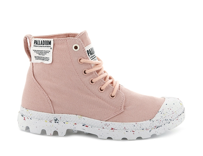 PALLADIUM PAMPA HI ORGANIC有機軍靴-女-蜜桃粉