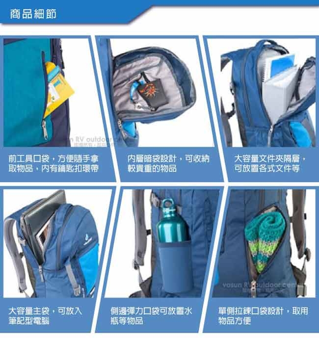 Deuter StepOut 22L 城市型休閒旅遊背包_綠/藍綠