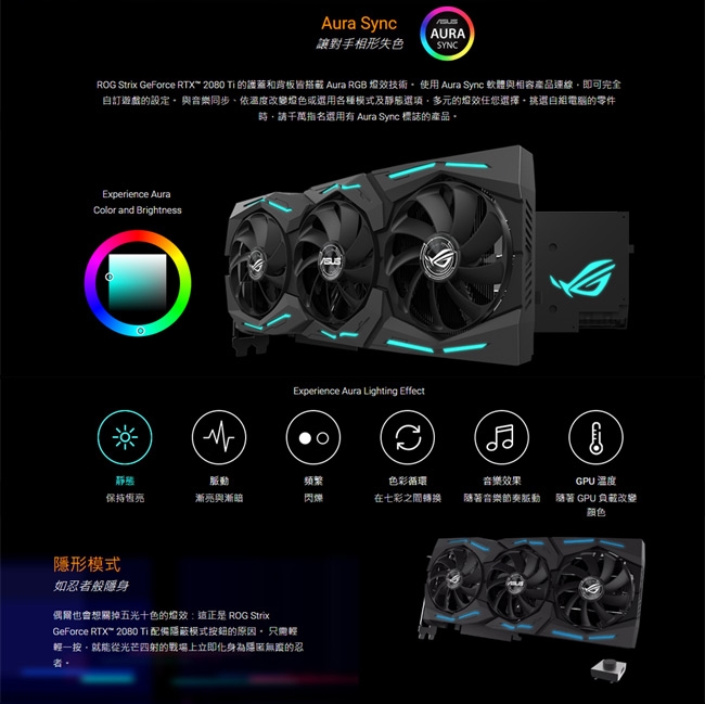 華碩ROG-STRIX-RTX2080TI-O11G-GAMING顯示卡