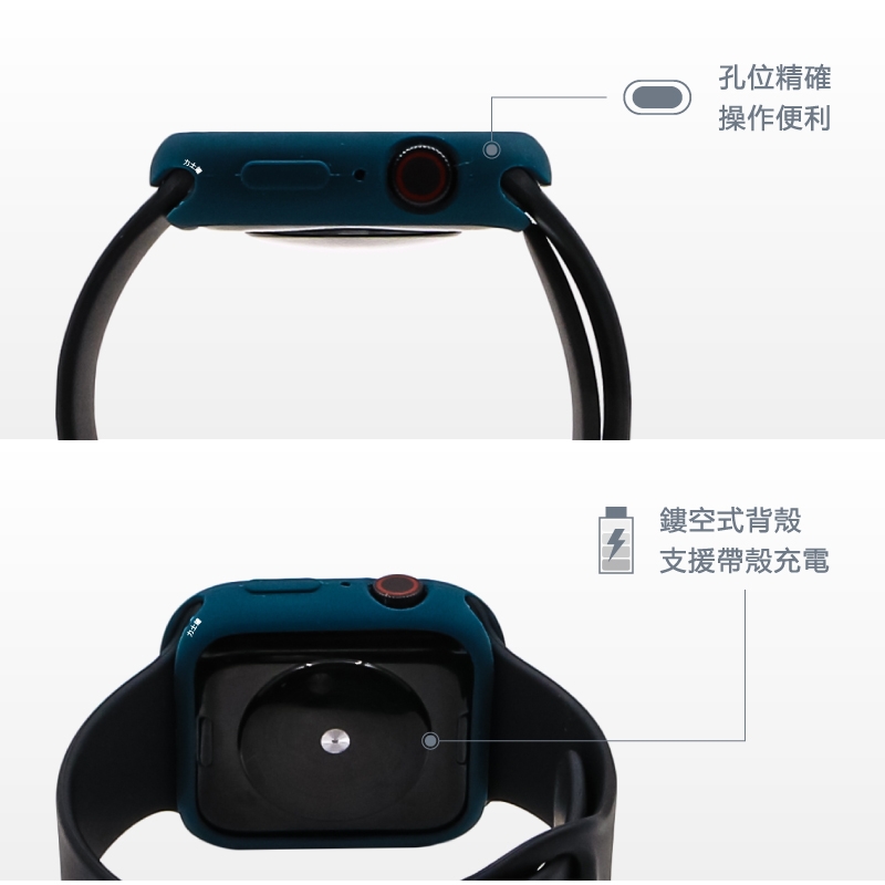 MUVIT Apple Watch Series4 (44mm) 耐衝擊保護殼●軍綠色