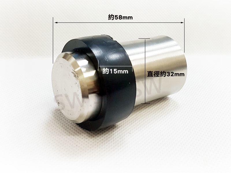 DS-3012 2入 不銹鋼銀色圓形 201白鐵 門擋/無磁戶擋 58X32mm