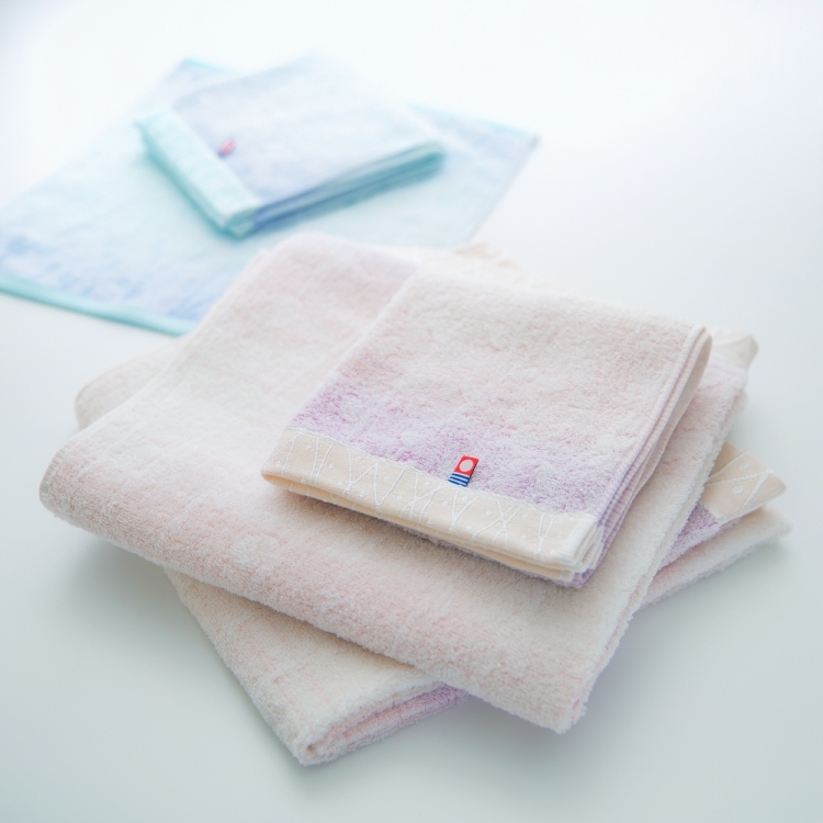 [買一送一]日本派迪 今治100%純綿漸層染色毛巾(藍+粉紫)