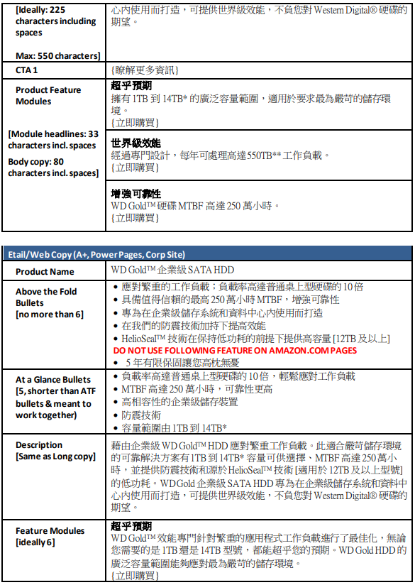 WD金標 6TB 3.5吋企業級硬碟 WD6003FRYZ