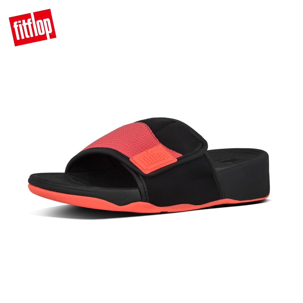 FitFlop SPORTYSTEP MESH MIX SLIDES 黑/橘