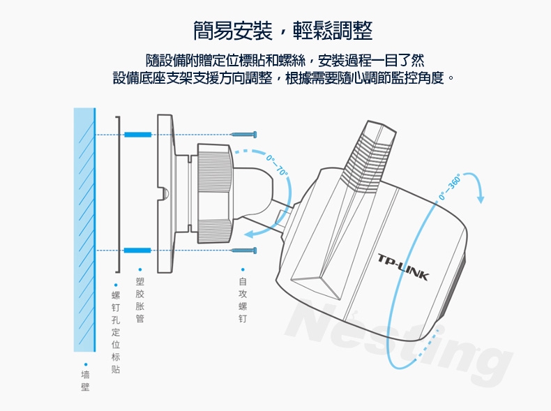 【TP-LINK】400萬室外無線網路攝影機（聲光報警）TL-IPC64C