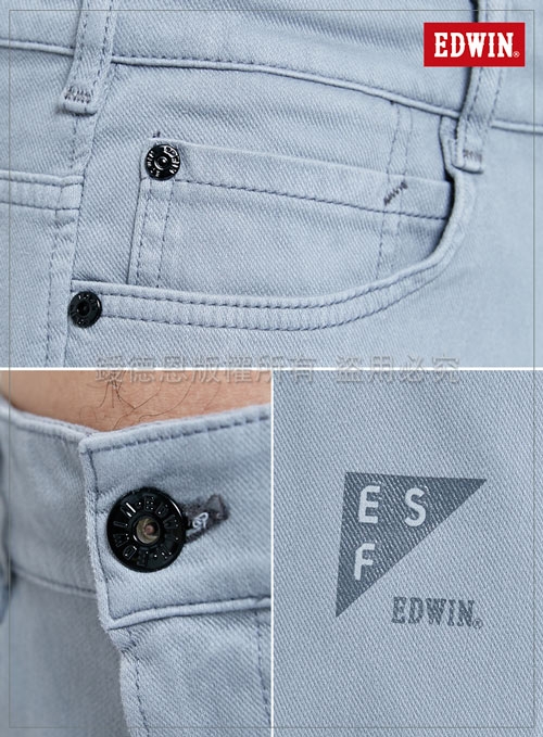 EDWIN JERSEYS 迦績 EJ2 涼感 EFS 休閒短褲-男-灰色