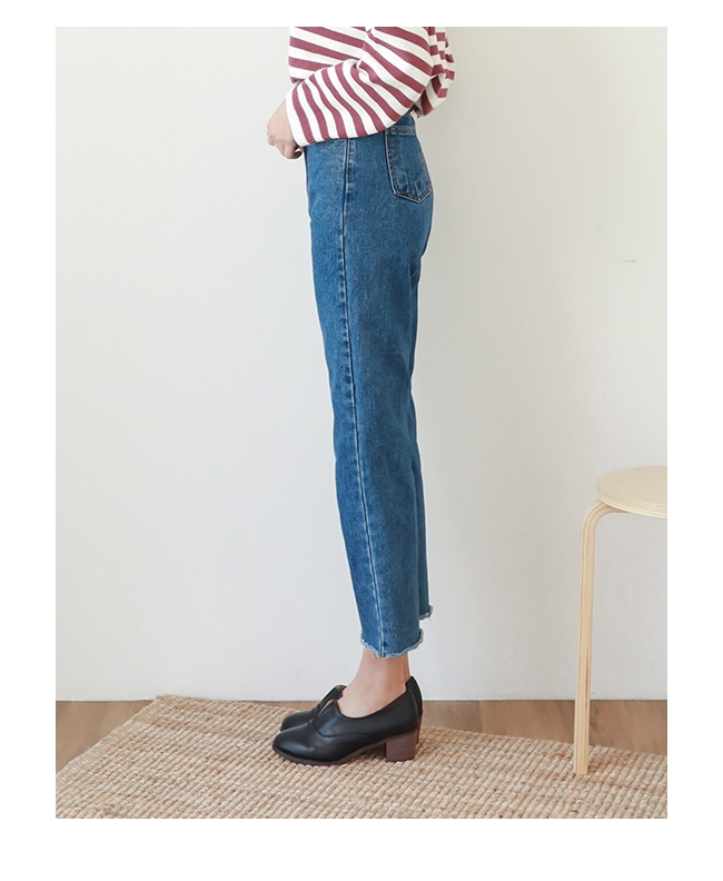 D+AF 英倫時尚．拷克線無綁帶中跟牛津鞋＊黑