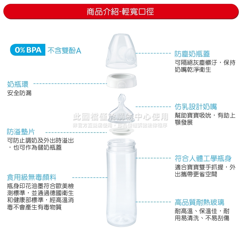 【雙11下殺】NUK-濕紙巾80抽20包+輕寬口徑奶瓶+奶瓶清潔液