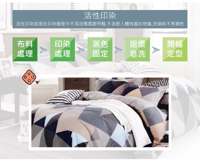 BEDDING-多款-活性印染5尺雙人薄床包涼被組