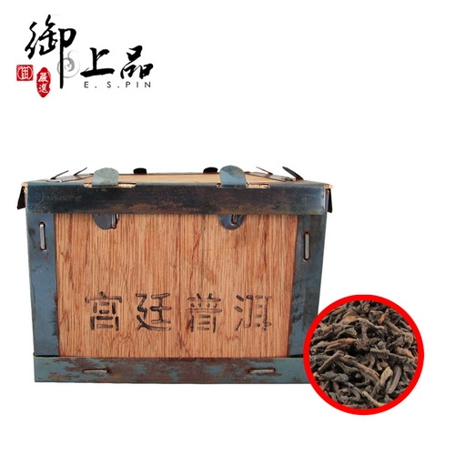 御上品宮廷熟茶散茶木盒2kg 超值組