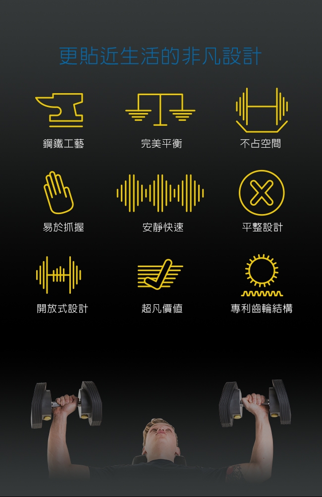 【BE】MX55 可調式啞鈴對組-單邊24.9KG(啞鈴架)