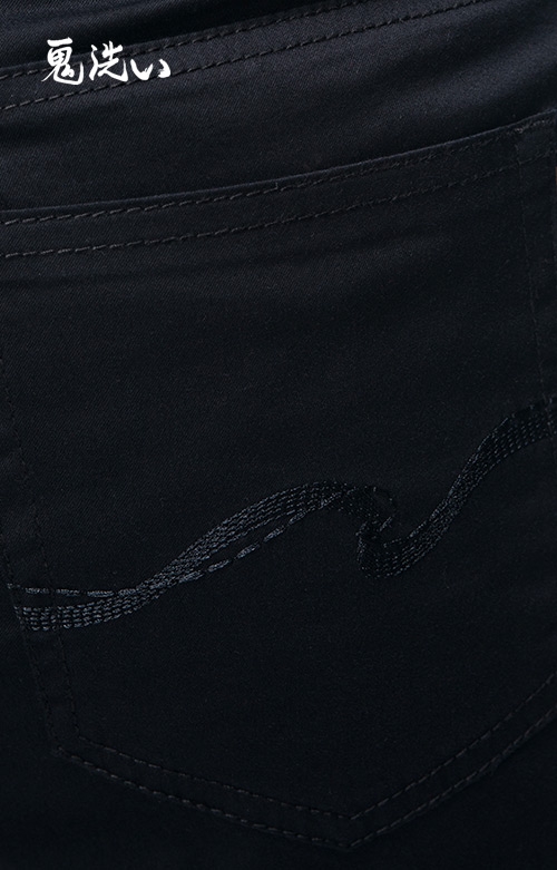 鬼洗 BLUE WAY-機能系x天絲棉中腰直筒褲(黑)
