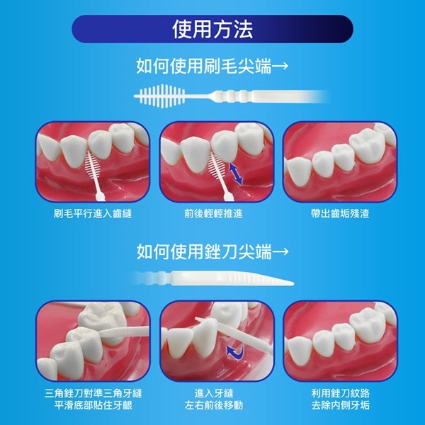 奈森克林 葉形雙效牙籤刷附攜帶盒(650支x8罐)