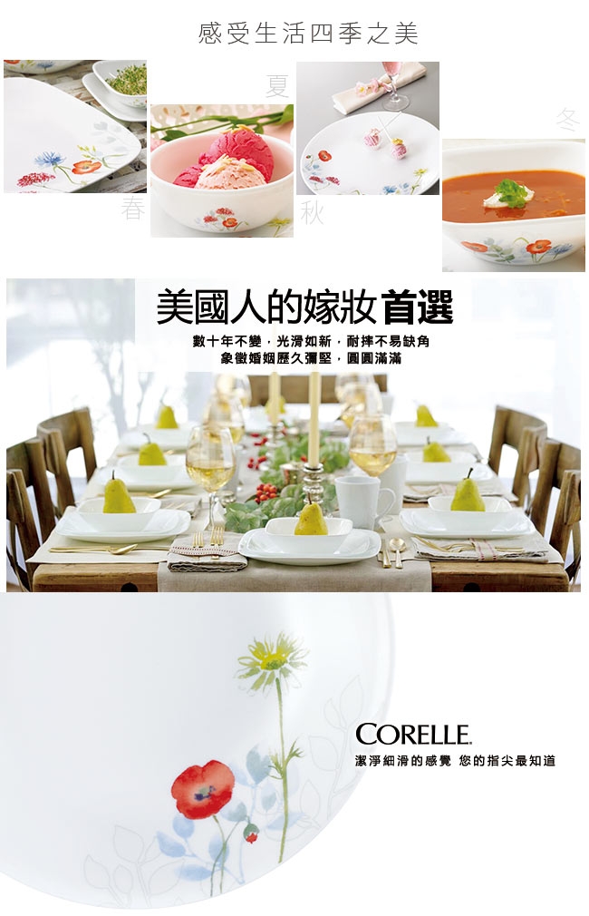 【CORELLE 康寧餐具】花漾彩繪6件式餐盤組(F05)