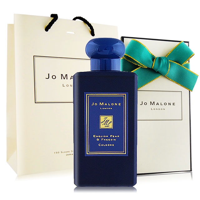 Jo Malone 英國梨與小蒼蘭古龍水100ml[含外盒+緞帶+提袋]-午夜藍聖誕限定