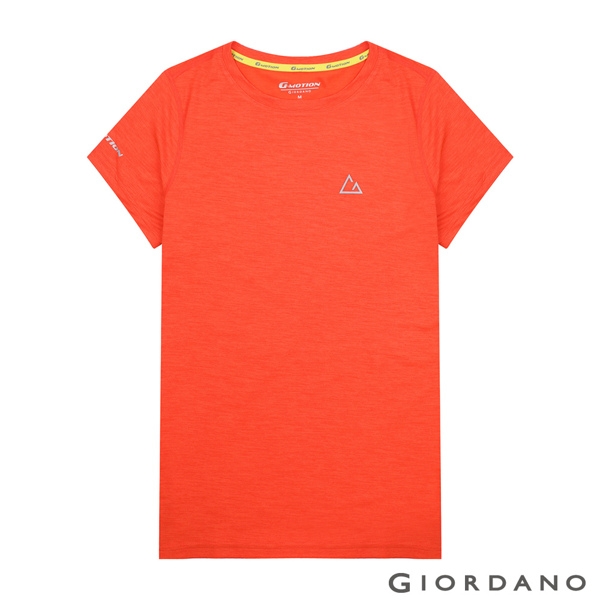 GIORDANO 女裝G-MOTION反光LOGO運動T恤-38 錦鯉橙