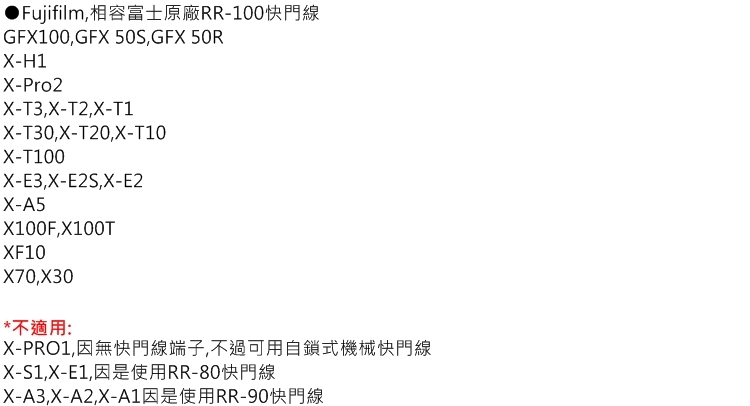 JJC副廠Fujifilm快門線遙控器S-F4(相容Fujifilm原廠RR-100快門線