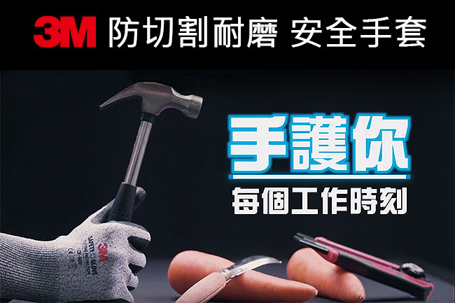 3M 專業型 / 防切割耐磨安全手套-CP500 (M-3雙入)