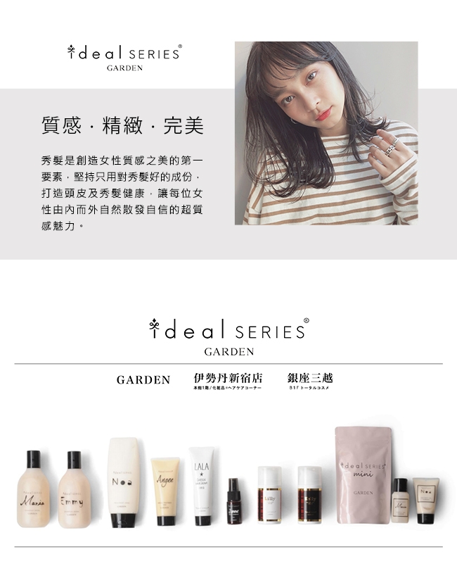 GARDEN ideal SERIES Miel 洗髮精 300mL+護髮油 78mL