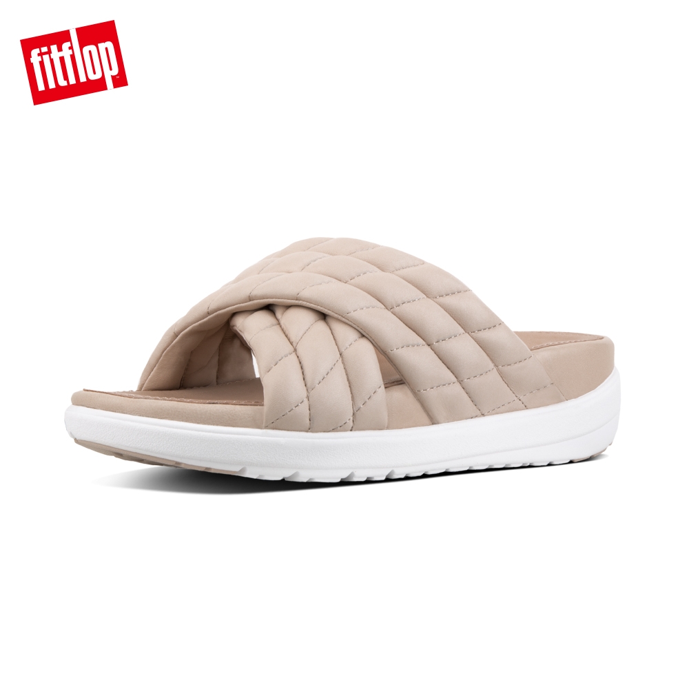 FitFlop LOOSH LUXE LEATHER CROSS灰粉