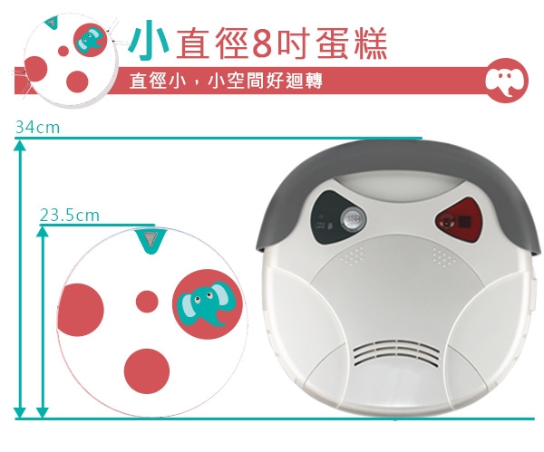 Vbot x Daisuki 聯名 i6二代智慧鋰電地慕斯蛋糕掃地機器人(2款可選)