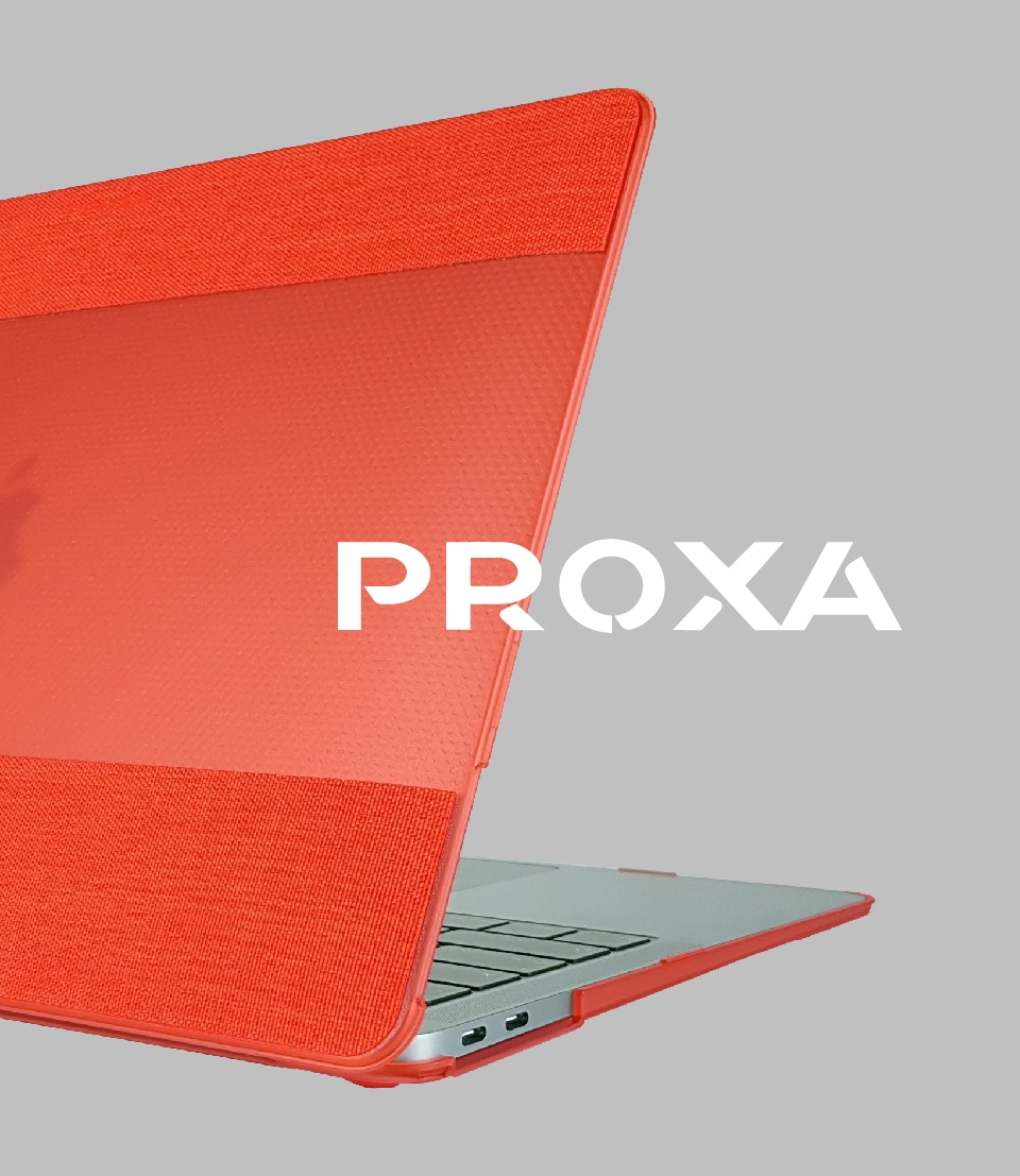 Proxa MacBook Air Retina 13吋 2018 舞龍布透明殼保護殼(耀眼橘)