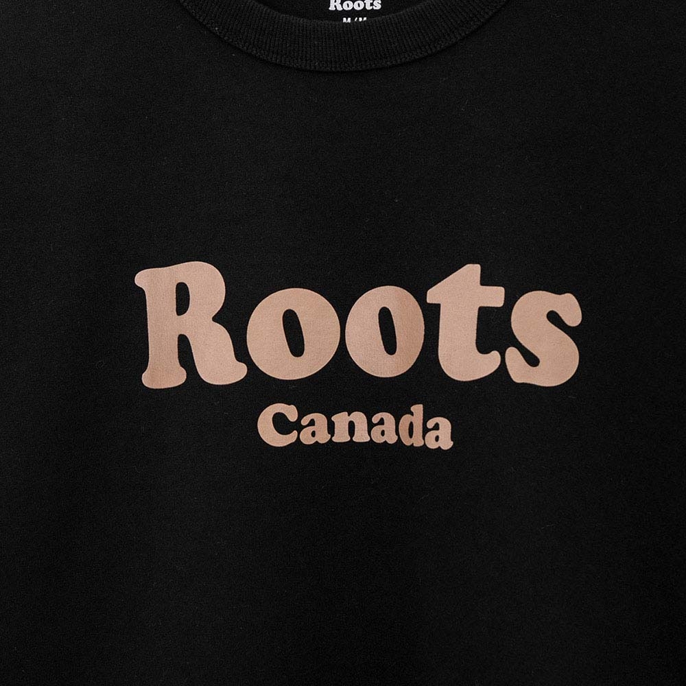 ROOTS 男裝-燙金庫柏雙側拉鍊圓領上衣-黑色