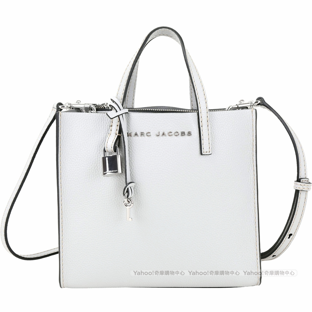 MARC JACOBS Grind 牛皮手提斜背方塊包(淺灰色)