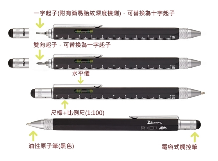 德國TROIKA工程筆工具筆鉛筆盒金龜車鉛筆盒PEC74/BS;PEC75/BS