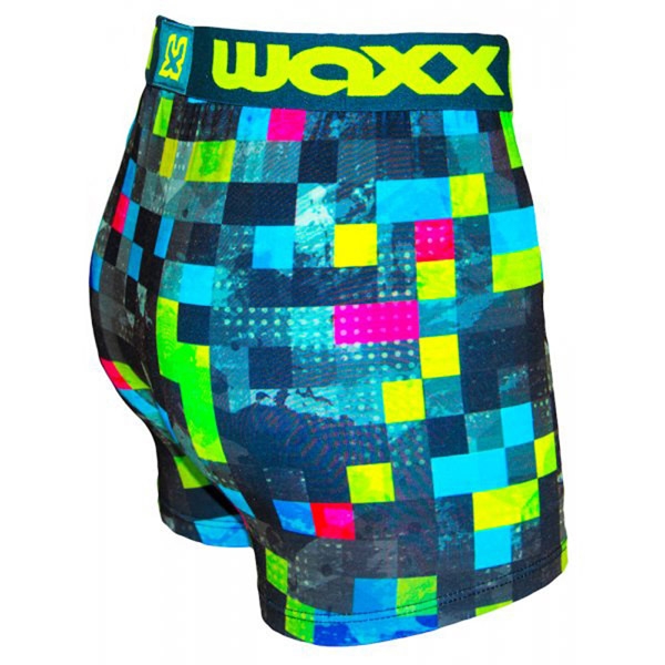 WAXX數位多色方格高質感吸濕排汗四角褲男內褲