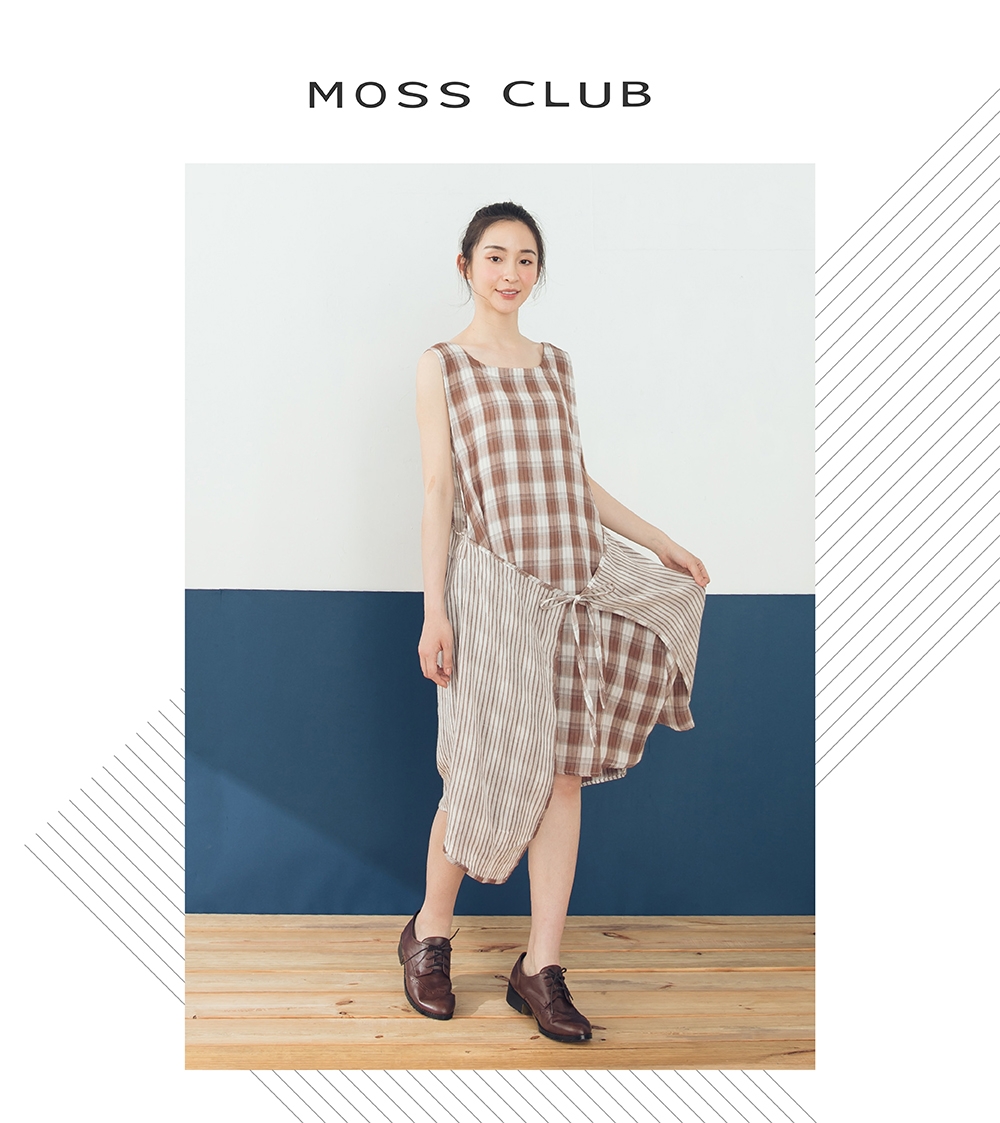 【MOSS CLUB】小清新拼接-洋裝(二色)